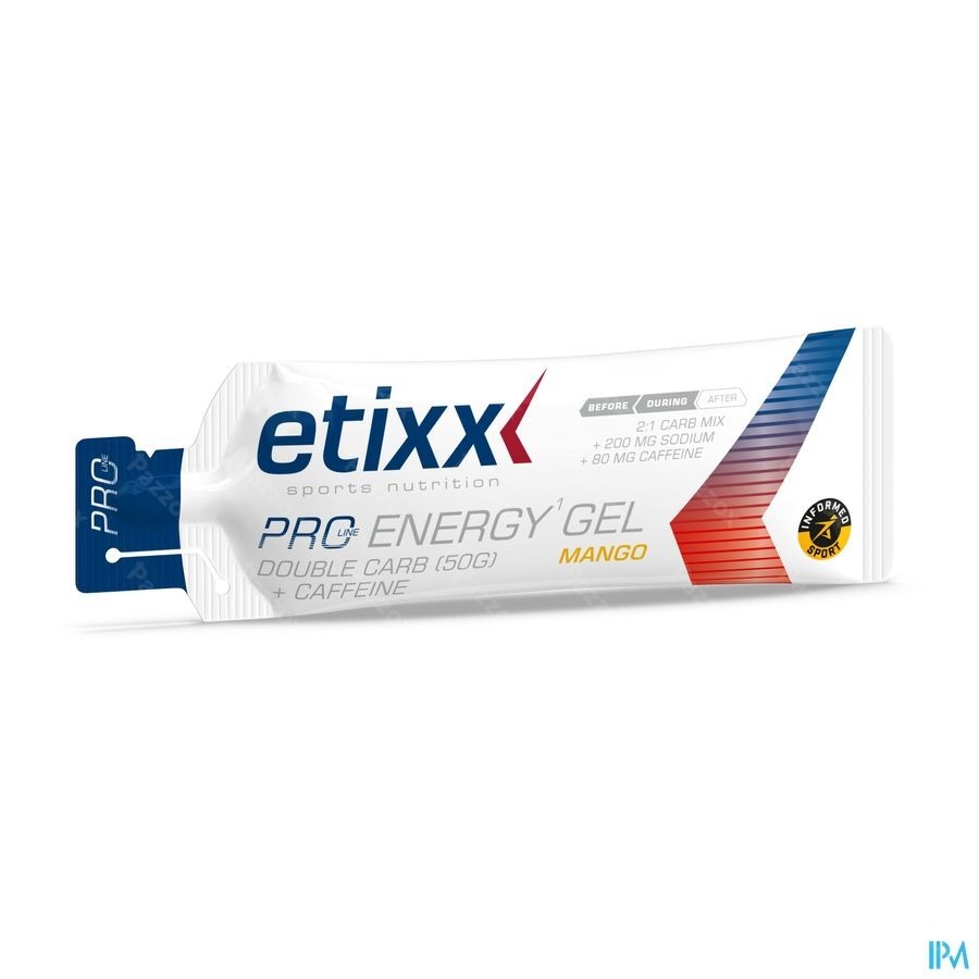 Etixx Double Carb Energy Gel Pro Line + Caffeine Mango 12x60ml