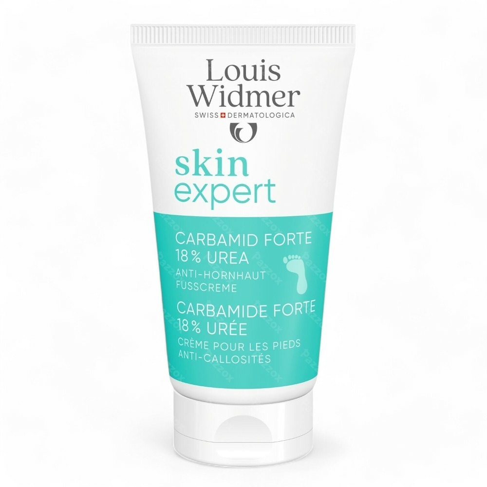 Louis Widmer Skin Expert Carbamide Forte 18% Ureum Voetencrème Tegen Eelt Zonder Parfum 50ml