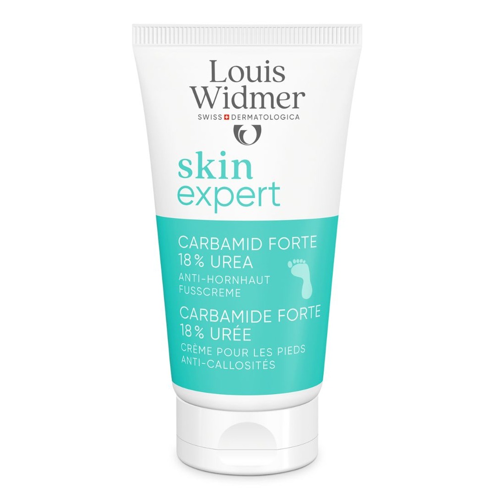 Louis Widmer Skin Expert Carbamide Forte 18% Ureum Voetencrème Tegen Eelt Zonder Parfum 50ml