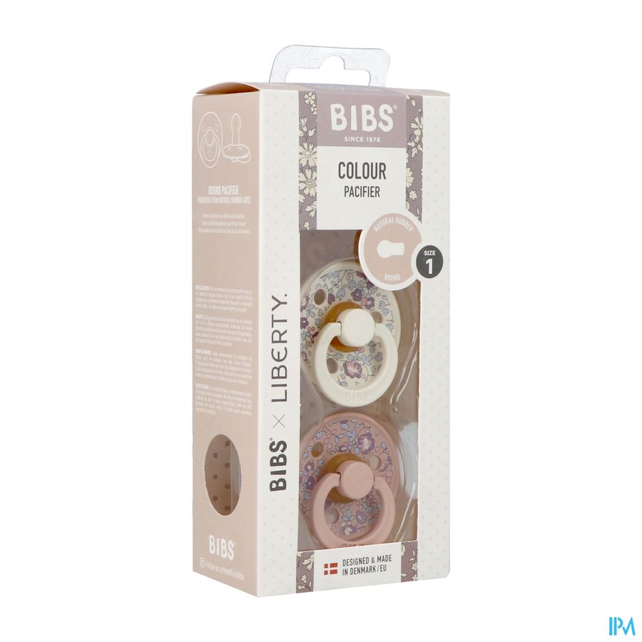 Bibs x Liberty Eloise Blush Mix 0-6 mnd 2 Stuks Fopspeen 11011102