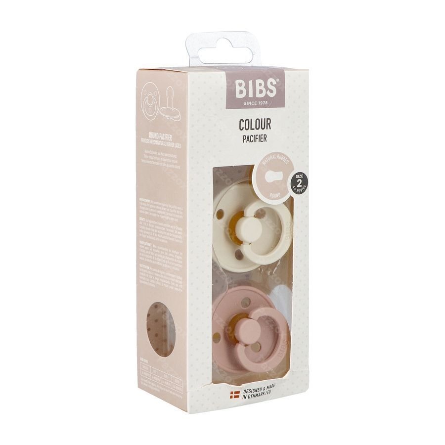 Bibs 2 Fopspeen Duo Ivory&blush