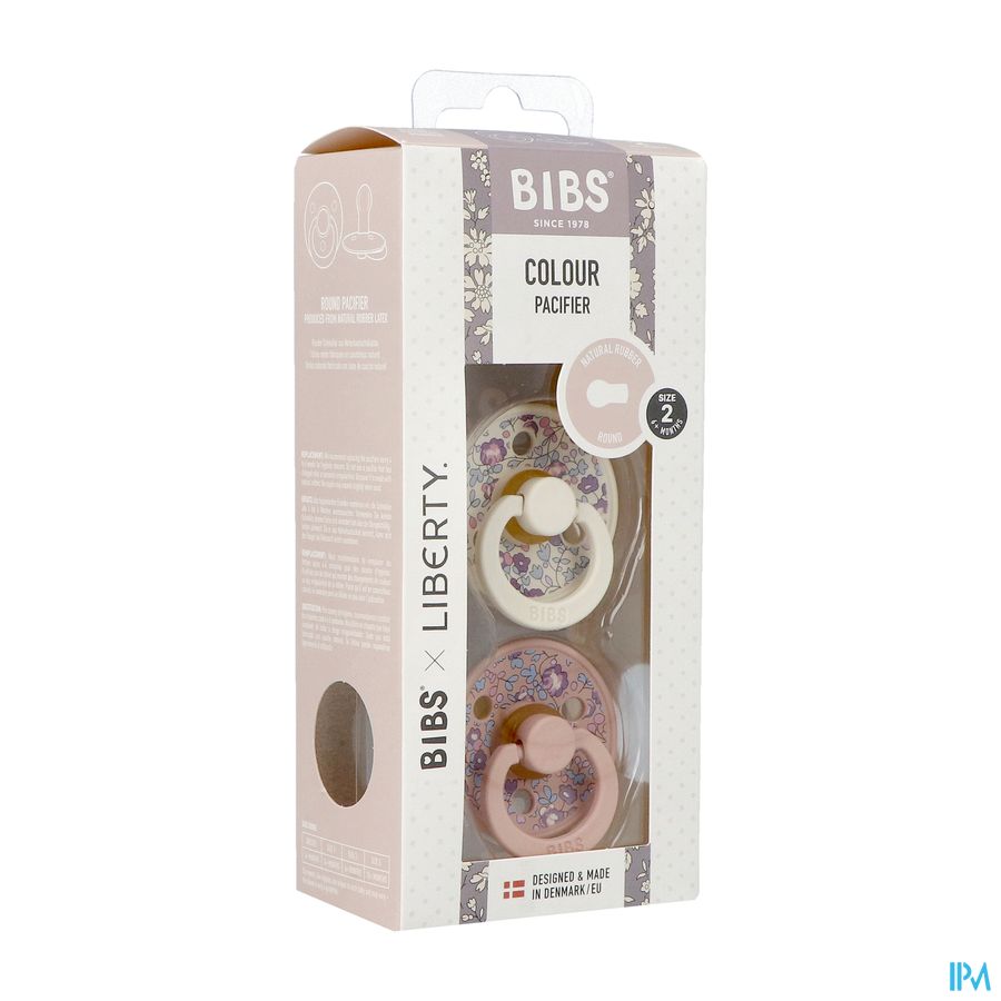 Bibs x Liberty Eloise Blush Mix 6-18 mnd 2 Stuks Fopspeen 12011102