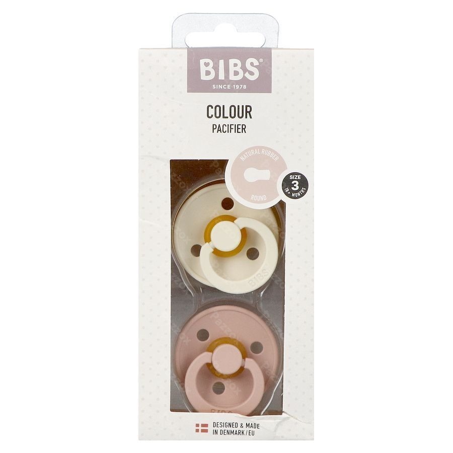 Bibs 3 Fopspeen Duo Ivory&blush