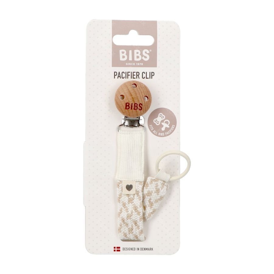 Bibs Fopspeenketting Braided Ivory&vanilla
