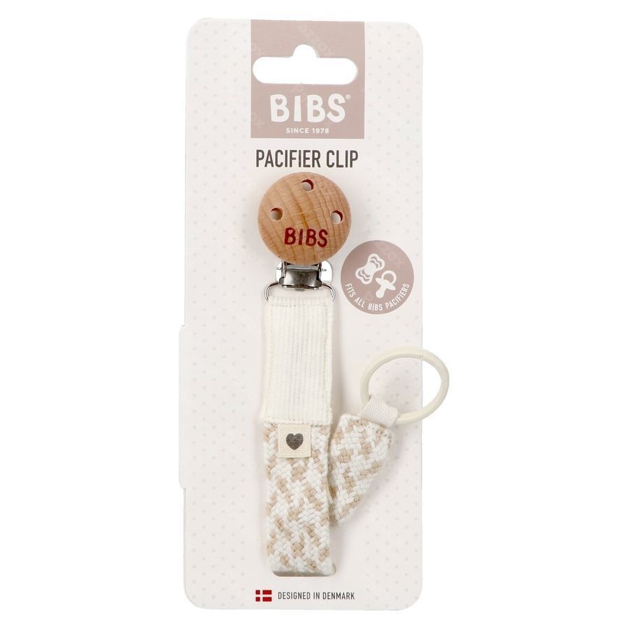 Bibs Fopspeenketting Braided Ivory&vanilla