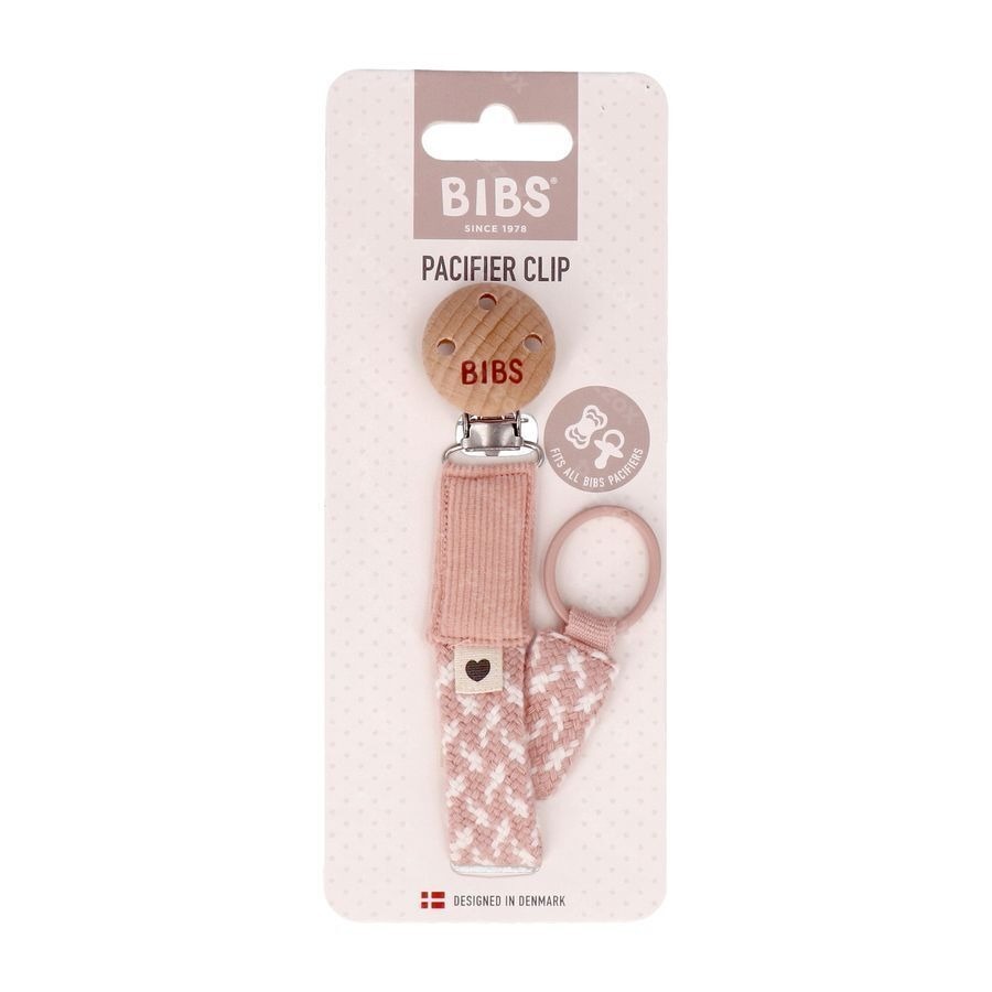 Bibs Fopspeenketting Braided Blush&ivory