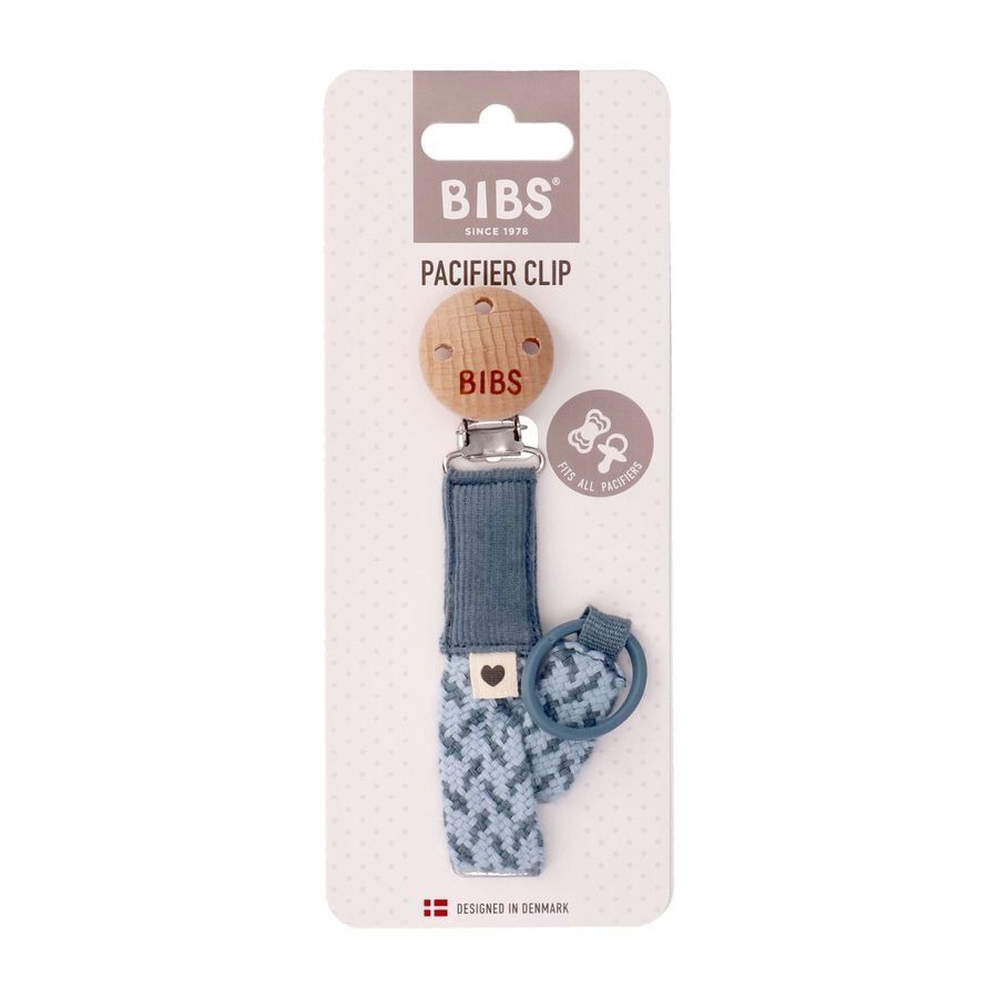 Bibs Fopspeenketting Braided Petrol&baby Blue