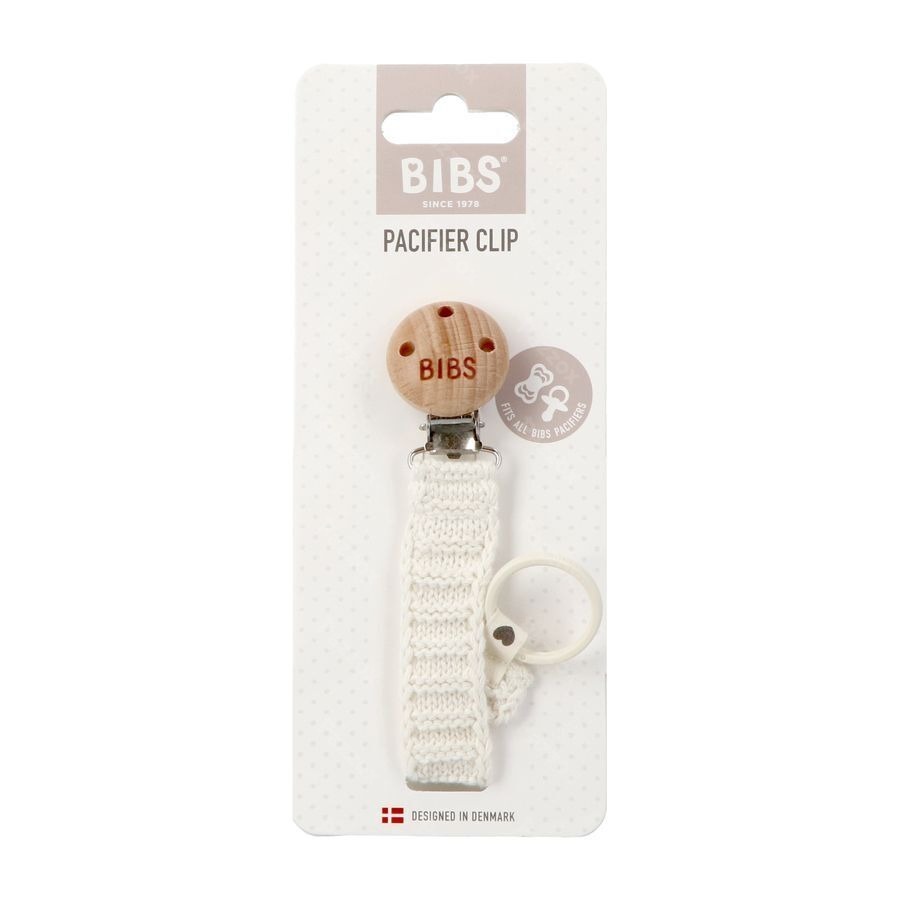 Bibs Fopspeenketting Knitted Ivory