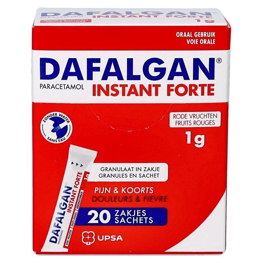 Dafalgan Instant Forte Rode Vr. 1g Gran Zakje 20