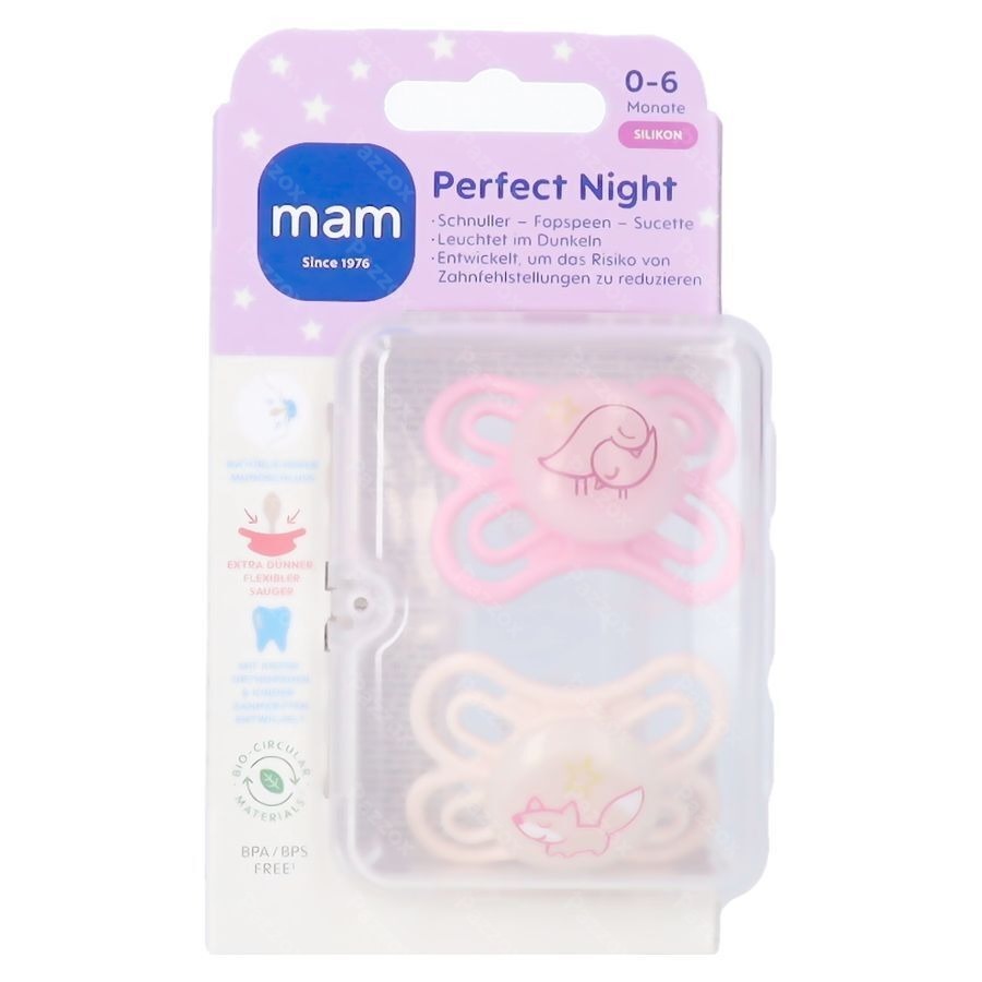 Mam Perfect Night Fopspeen Silic.pure 0-6m Pink 2