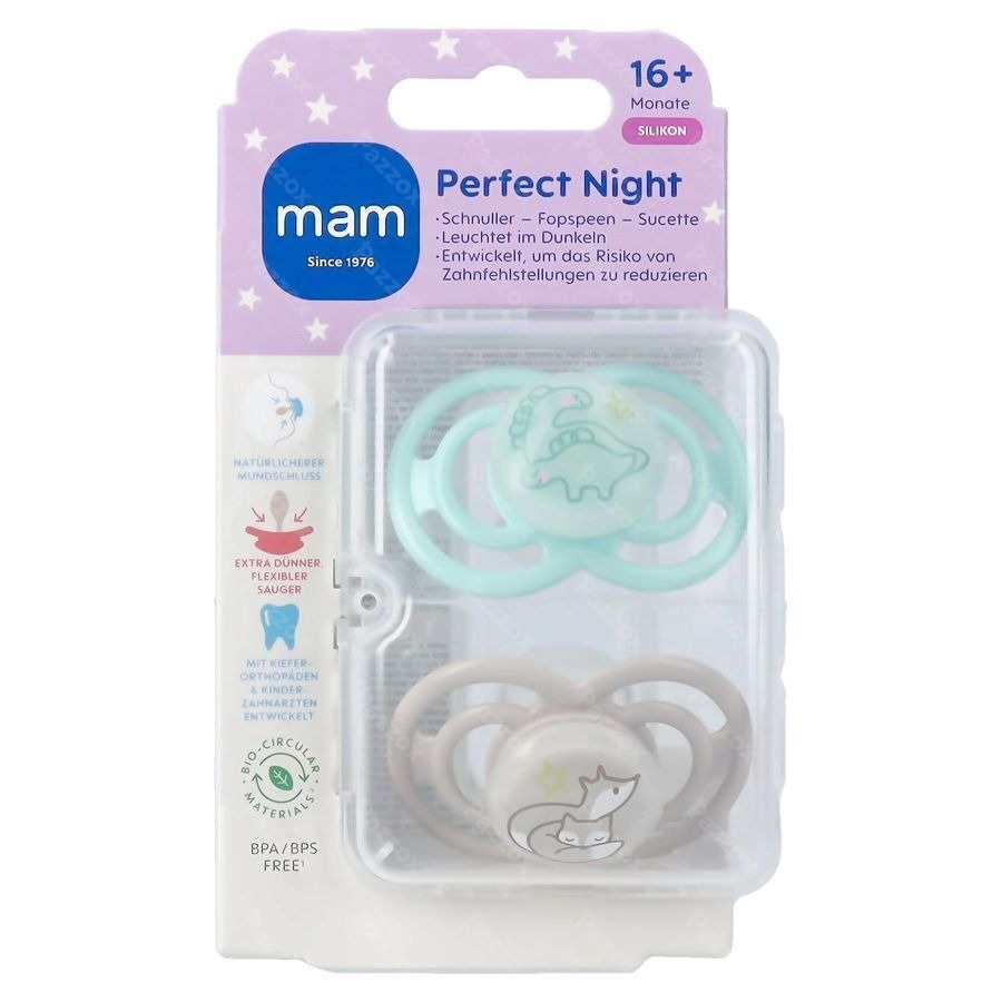Mam Perfect Night Fopspeen Silic. Pure 16m+ Uni 2
