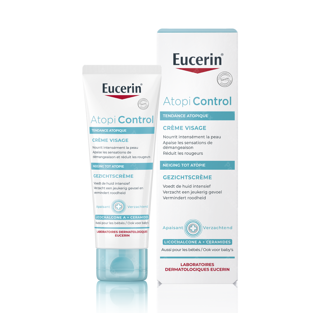 Eucerin AtopiControl Gezichtscrème Droge Huid met neiging tot Atopie Tube 50ml