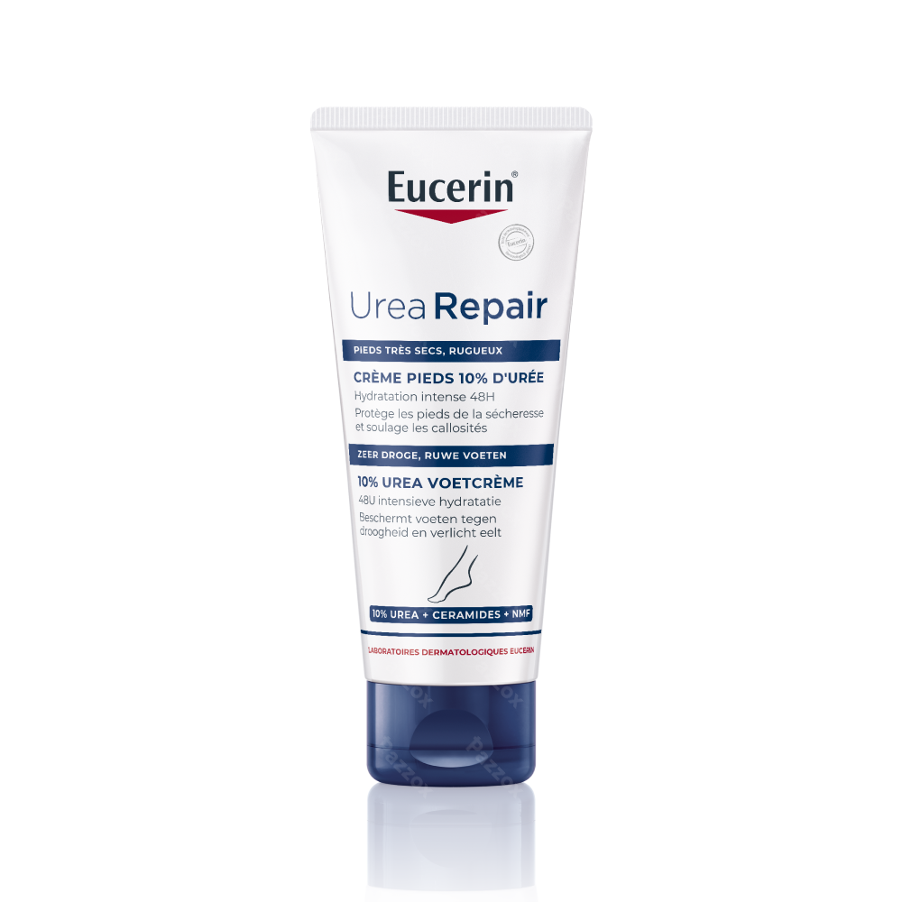 Eucerin UreaRepair 10% Urea Voetcrème Zeer Droge en Ruwe Huid Tube 100ml