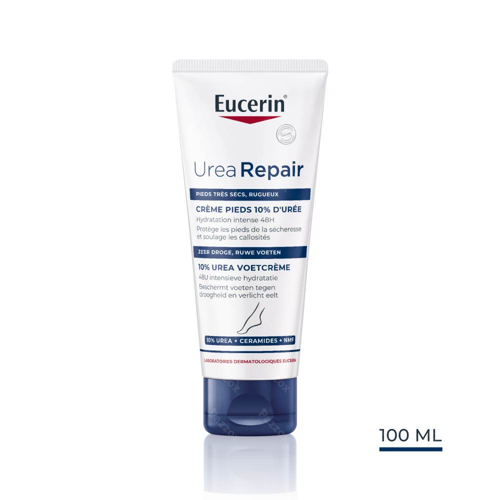 Eucerin UreaRepair 10% Urea Voetcrème Zeer Droge en Ruwe Huid Tube 100ml