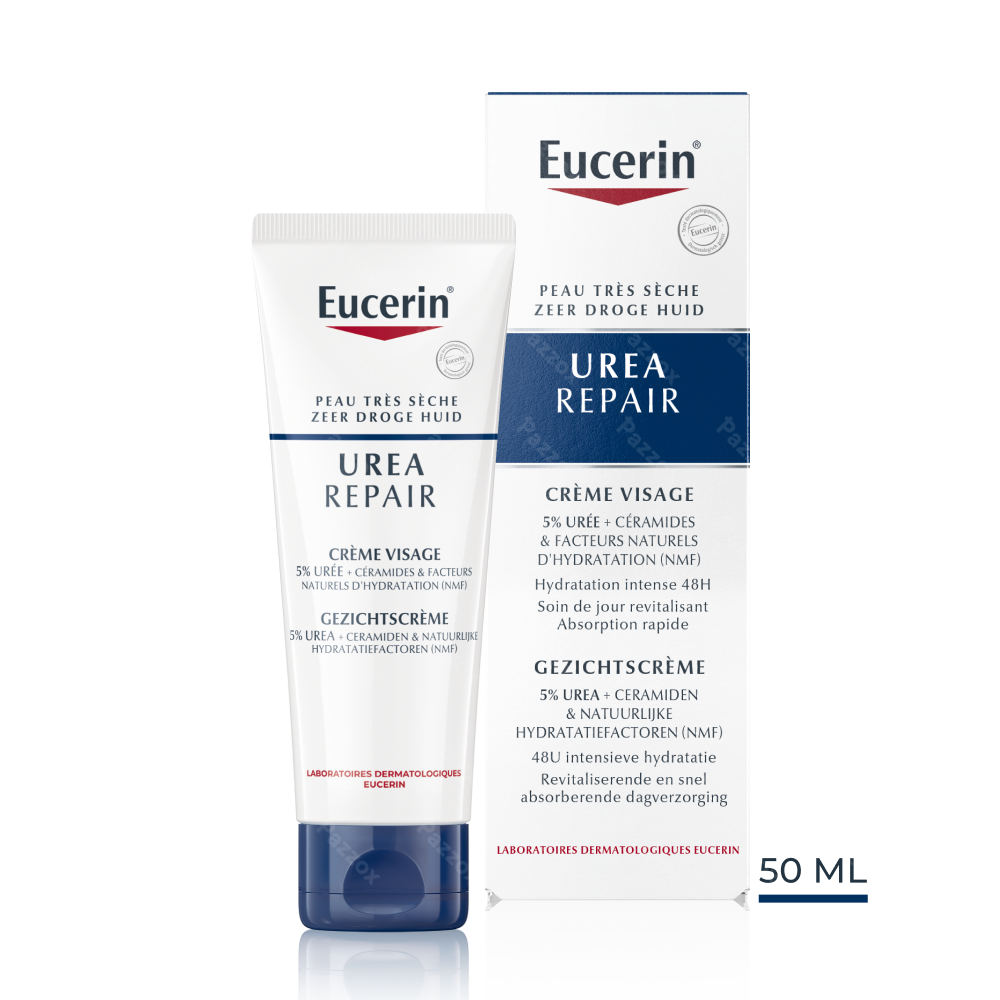Eucerin UreaRepair Gezichtscrème Droge Huid 5% Urea Droge Huid Tube 50ml