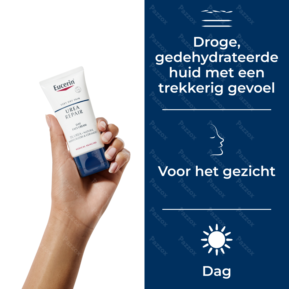 Eucerin UreaRepair Gezichtscrème Droge Huid 5% Urea Droge Huid Tube 50ml