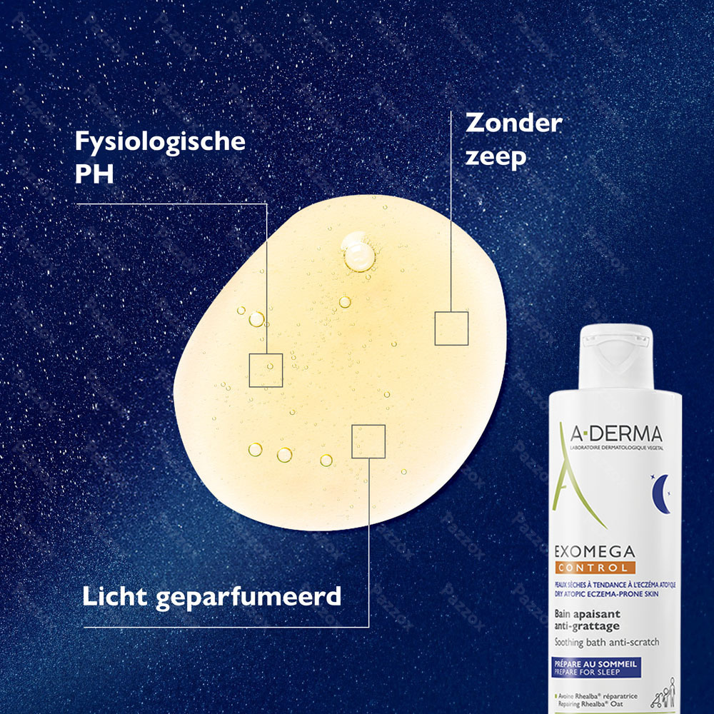 A-Derma ExoMega Control kalmerend Bad Tegen Krabben 200ml