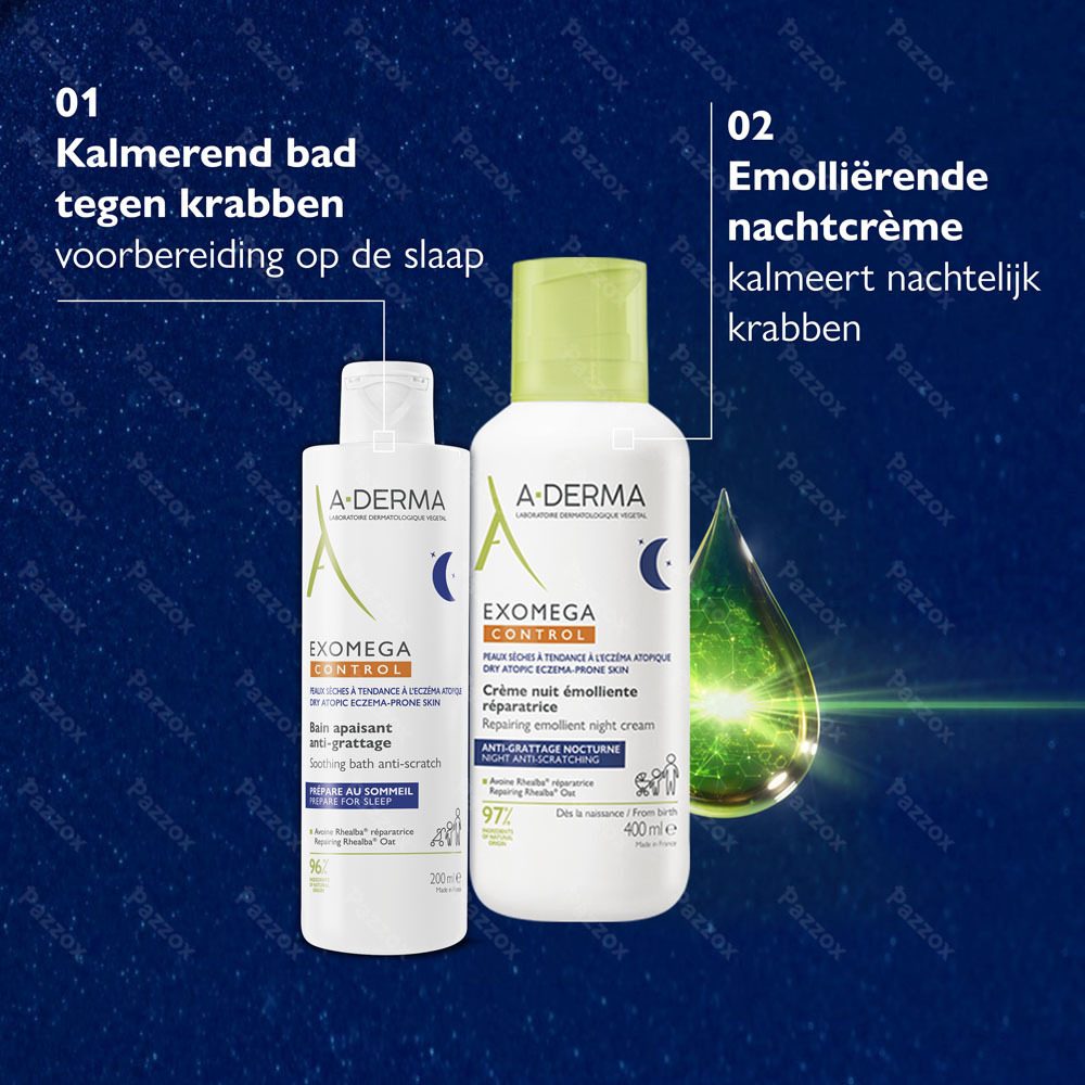 A-Derma ExoMega Control kalmerend Bad Tegen Krabben 200ml