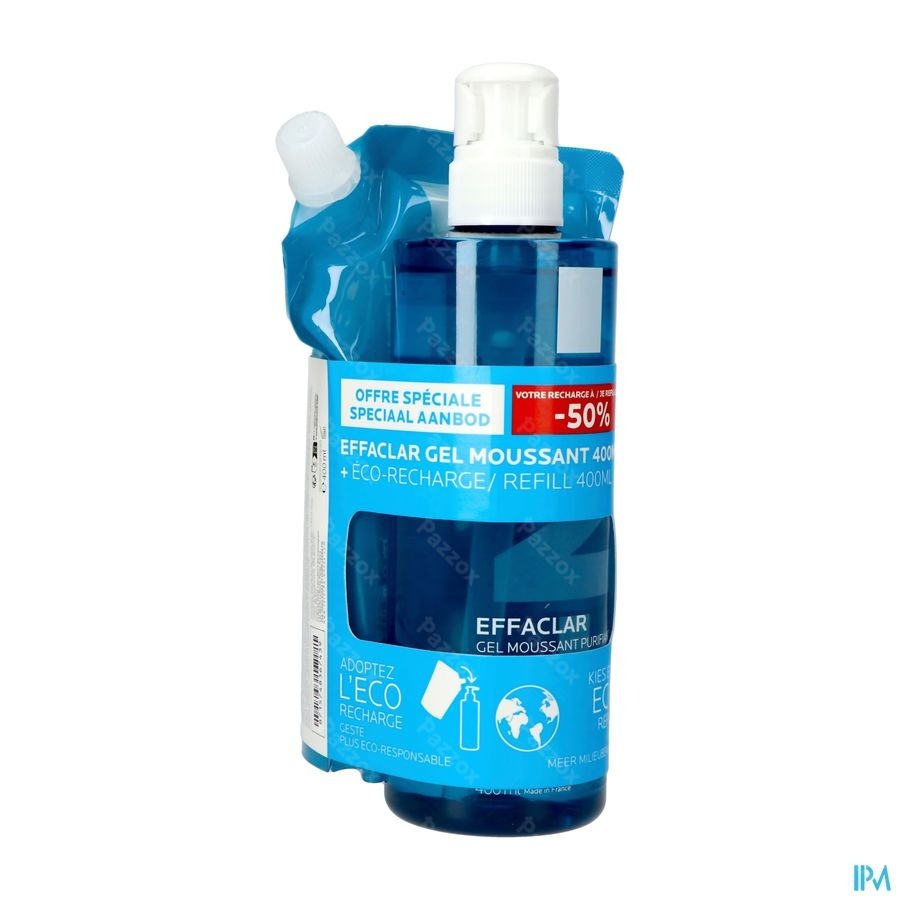 La Roche-Posay Effaclar Gel 400ml + Refill 400ml -50%