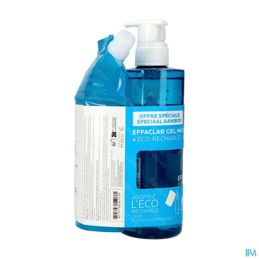 La Roche-Posay Effaclar Gel 400ml + Refill 400ml -50%