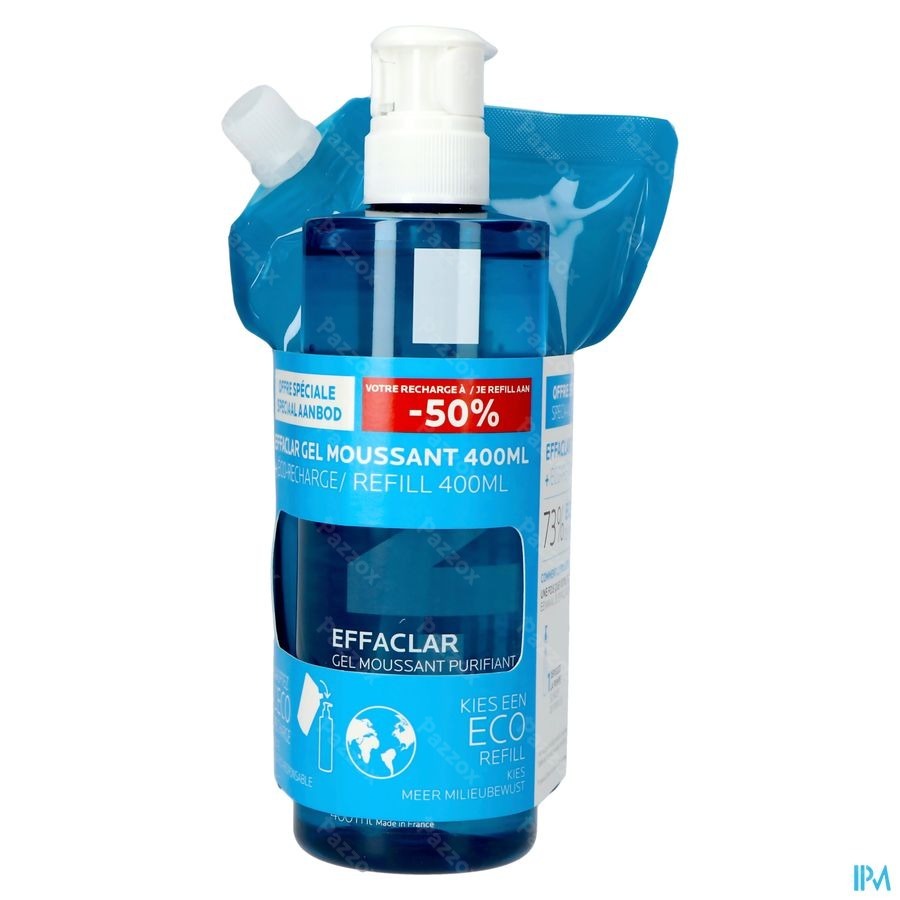 La Roche-Posay Effaclar Gel 400ml + Refill 400ml -50%