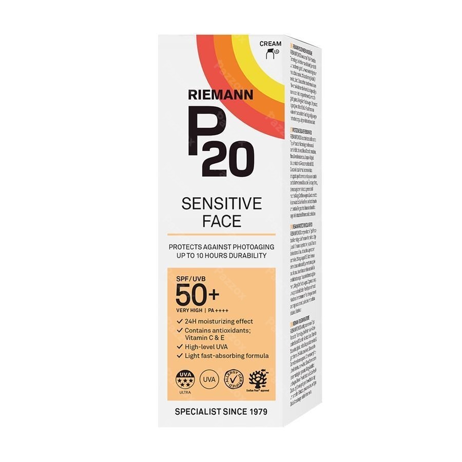 Riemann P20 Zonnecrème Sensitive Gezicht SPF50+ 50g