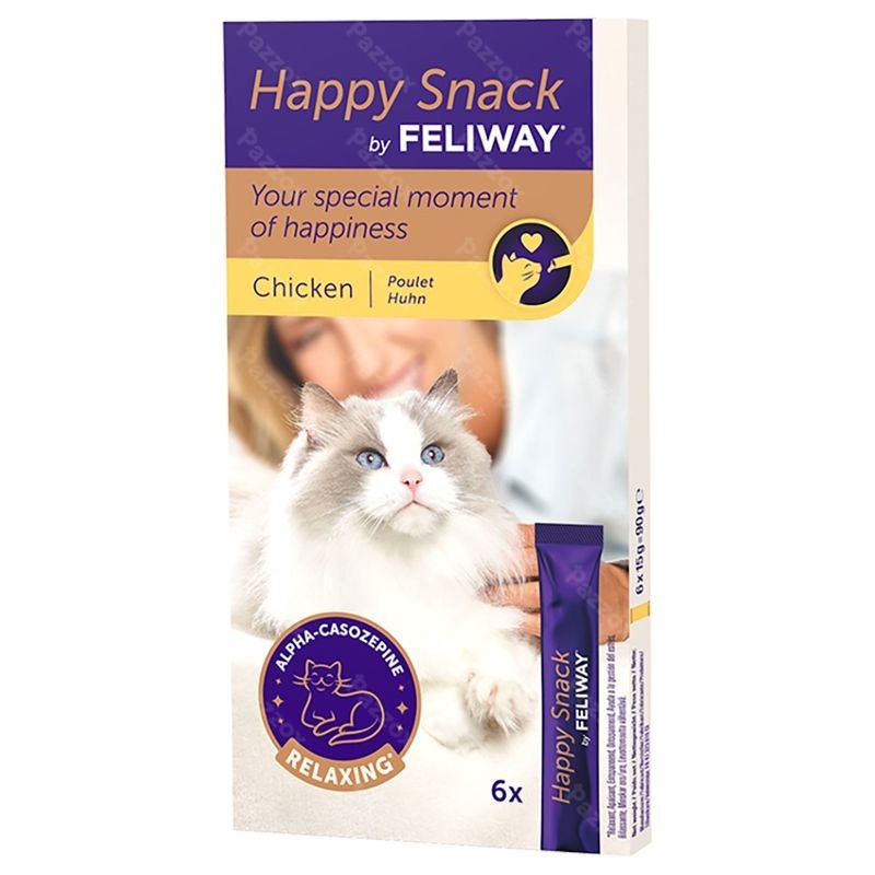 Feliway Happy Snack Kip 6x15g