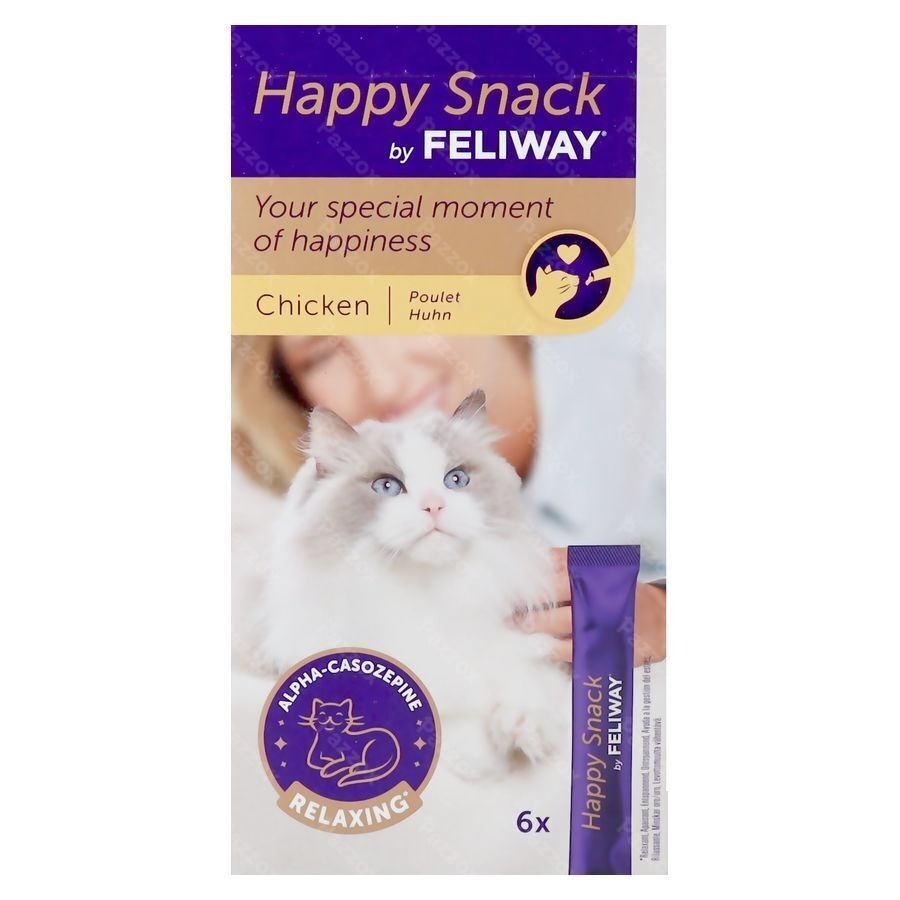 Feliway Happy Snack Kip 6x15g