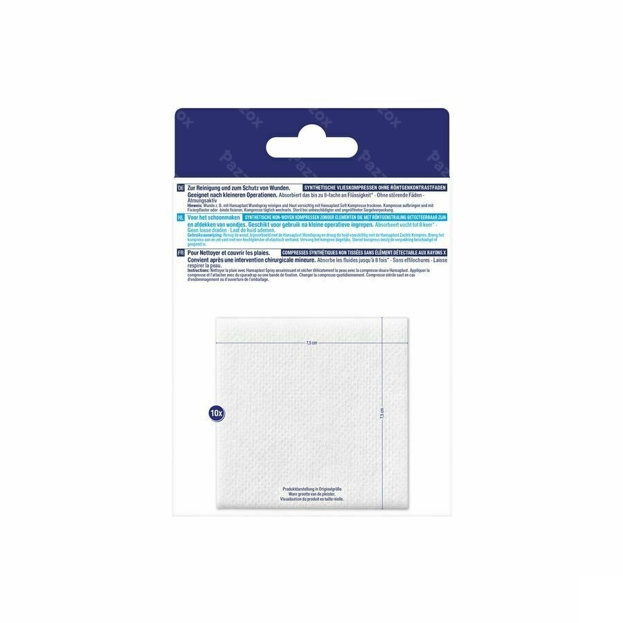 Hansaplast Soft Compress 7,5cmx7,5cm 10