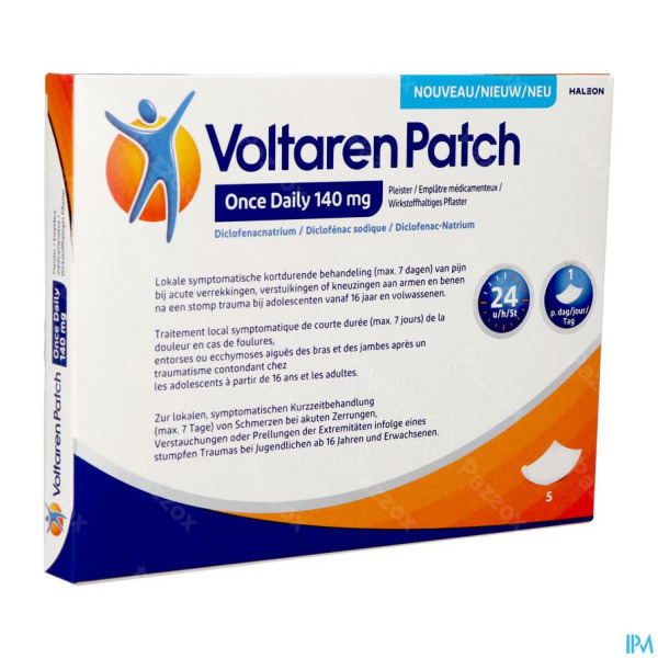 Voltaren Patch 140mg Once Daily 5 Pleister