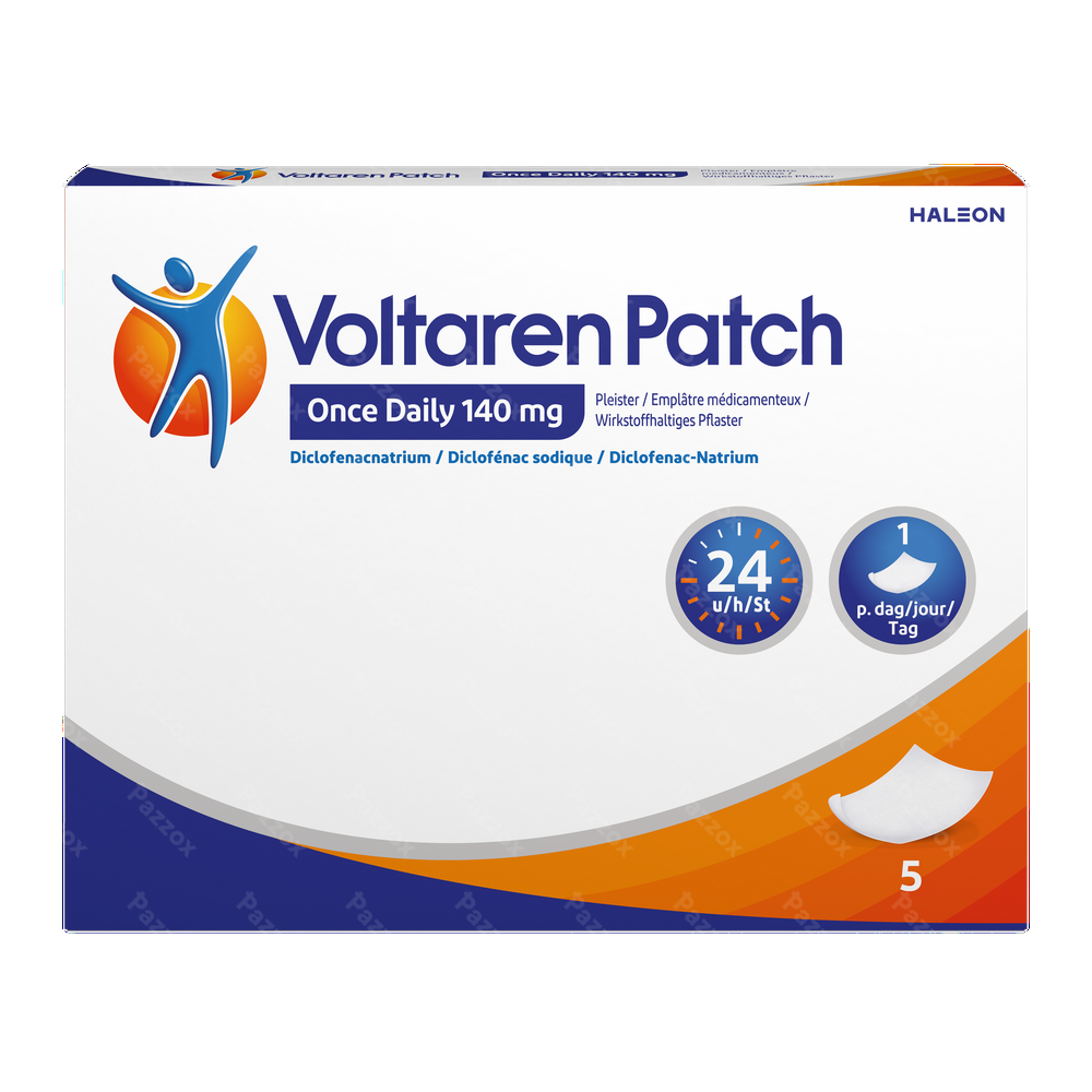 Voltaren Patch 140mg Once Daily 5 Pleister