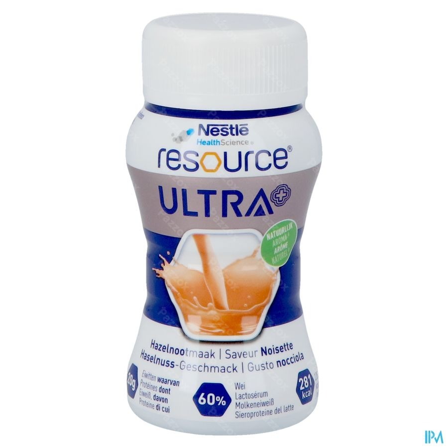 Resource Ultra+ Hazelnootsmaak 4x125ml