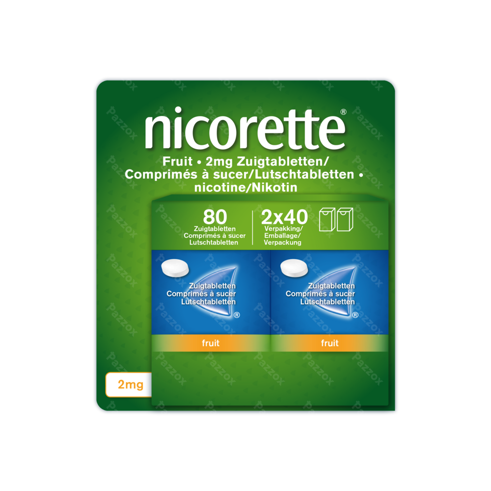 Nicorette Fruit 2mg 80 Zuigtabletten