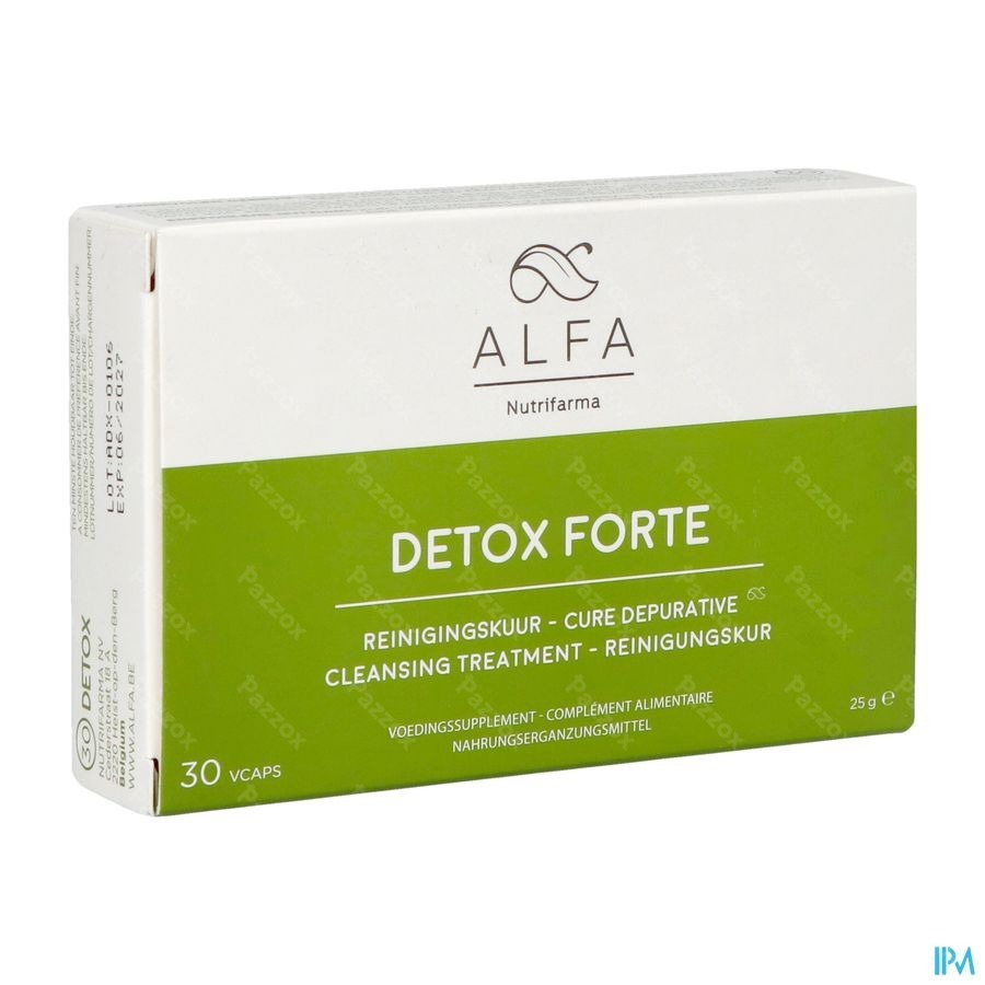 Alfa Detox Forte 30 Plantaardige Capsules