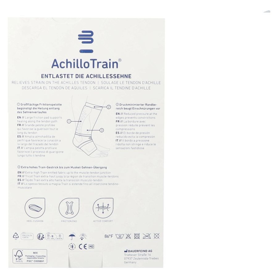 Achillotrain Enkelbandage Zwart M4