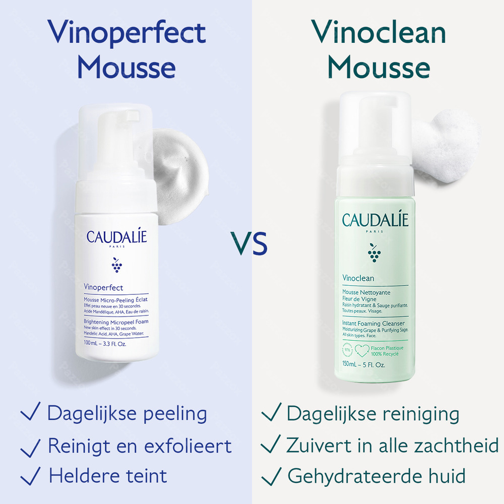 Caudalie Vinoperfect Micro-peeling Mousse Stralende Huid 100ml