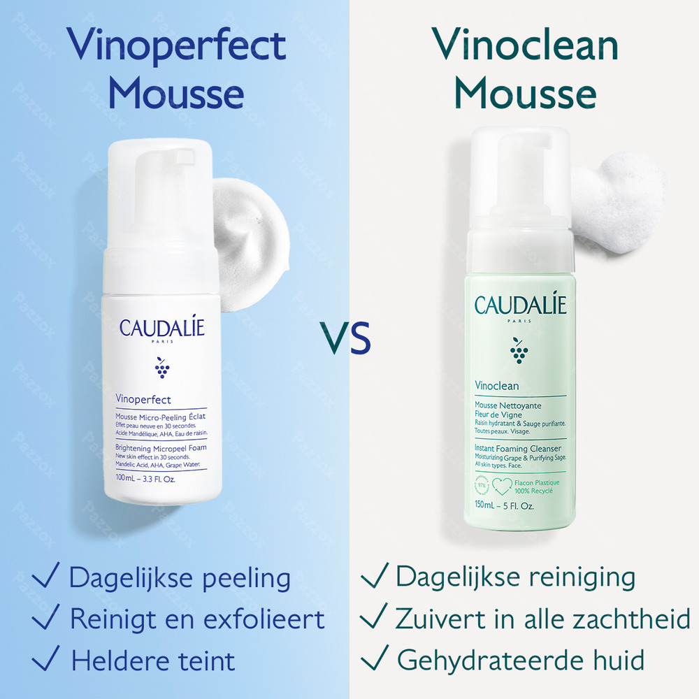 Caudalie Vinoperfect Micro-peeling Mousse Stralende Huid 100ml