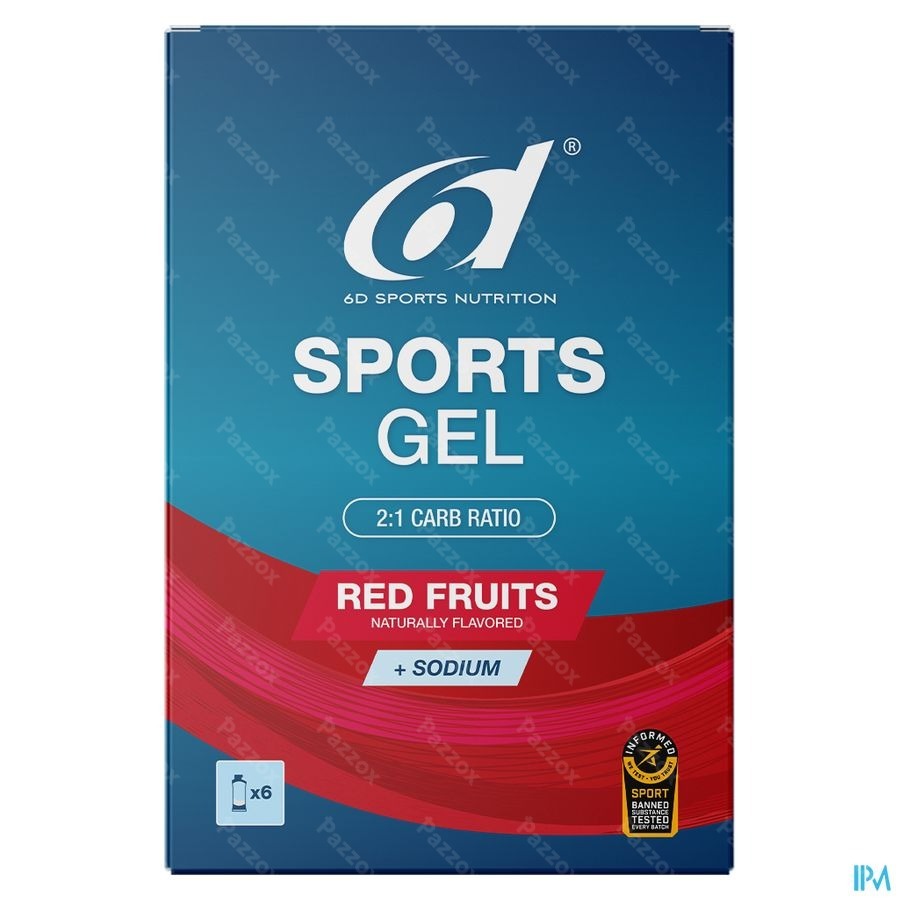 6d Sports Gel Red Fruits 6x45ml