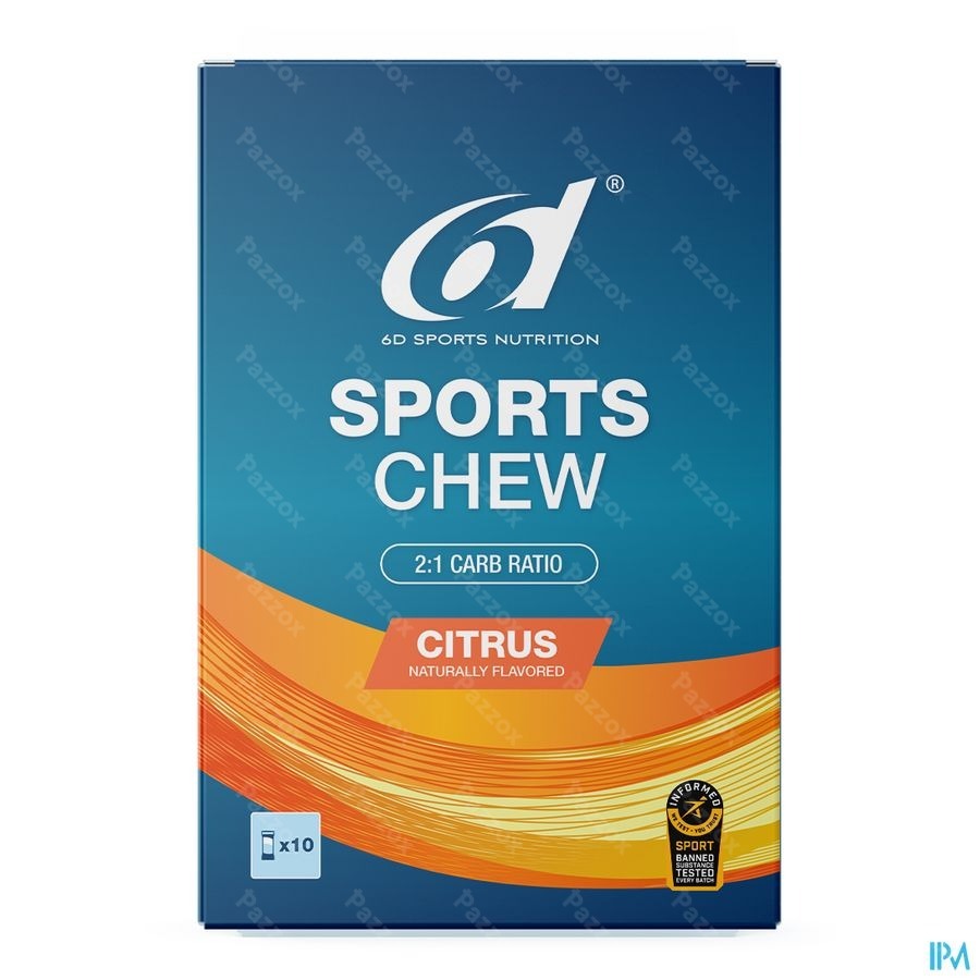 6d Sports Chew Citrus 10x38g