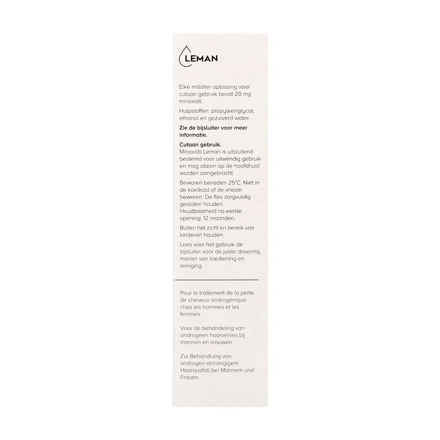 Minoxidil Leman 20mg/ml Opl Cutaan Gebruik 60ml