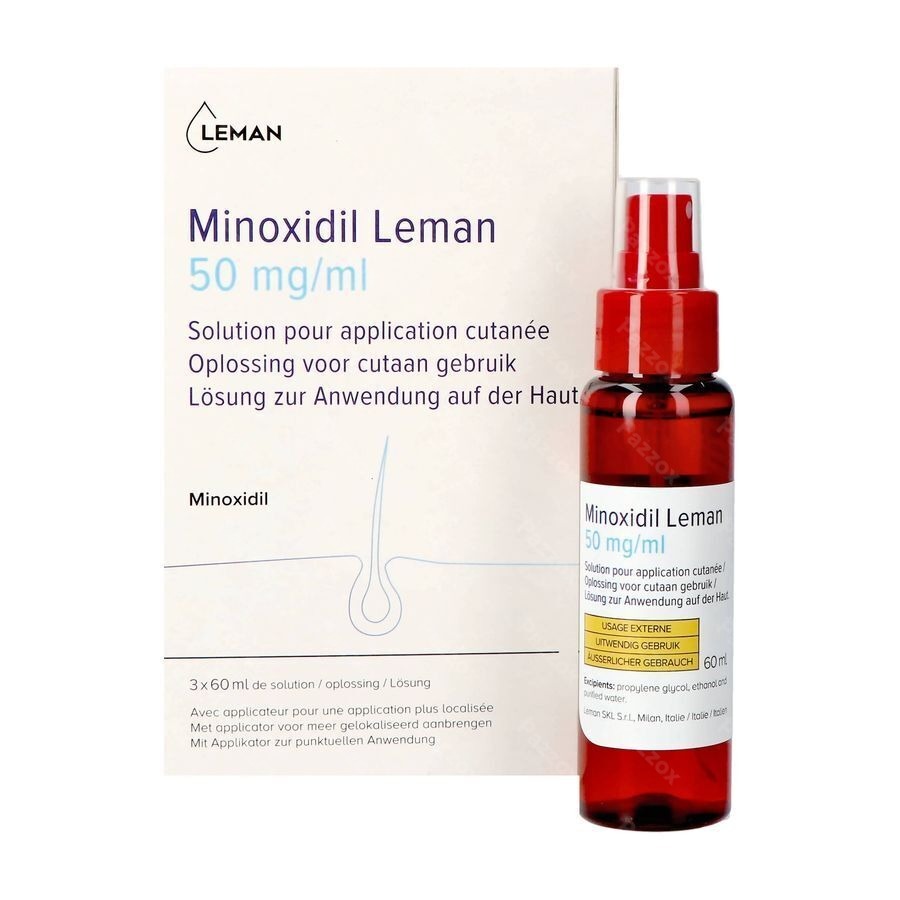 Minoxidil Leman 50mg/ml Opl Cutaan Gebruik 3x60ml