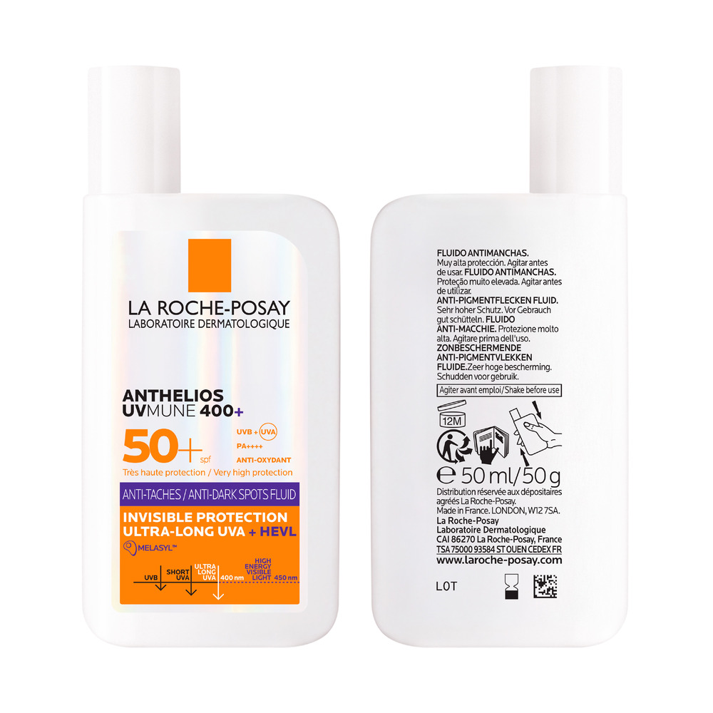 La Roche-Posay Anthelios UVMUNE 400 Anti-Pigmentvlekken Onzichtbare Zonnebrand Fluïde SPF50+ 50ml