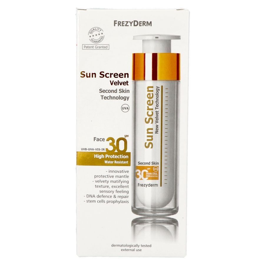 Frezyderm Sunscreen Velvet Face SPF30 50ml