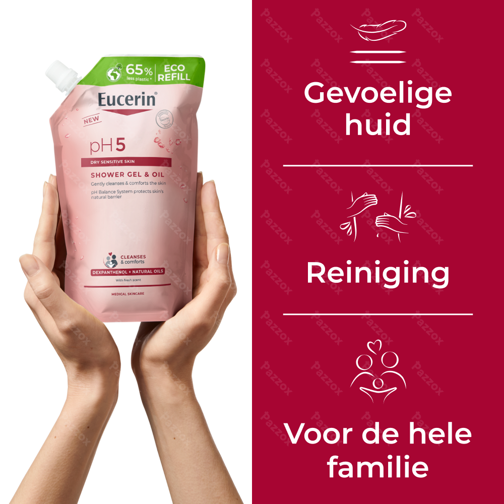Eucerin pH5 Douchegel-Olie Droge en Gevoelige Huid Navulling 400ml