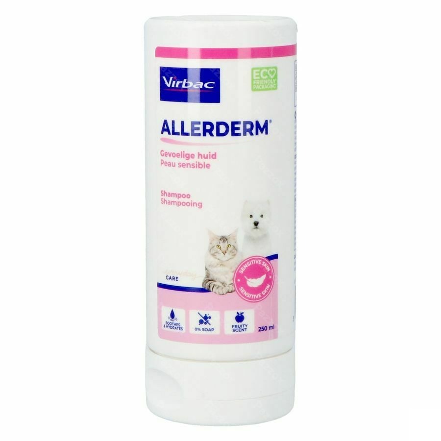 Allerderm Sensitive Skin Sh Hond+kat 250ml