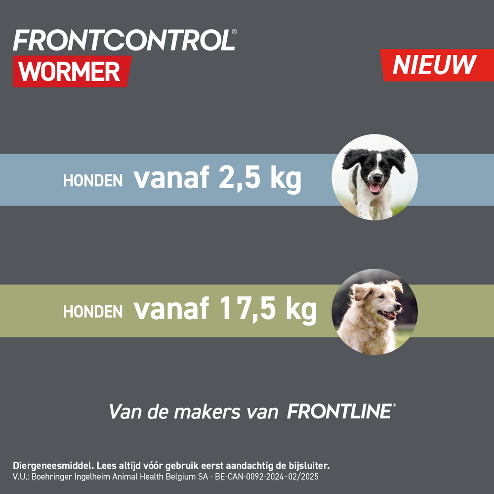 Frontcontrol Wormer Honden 2 Tabletten