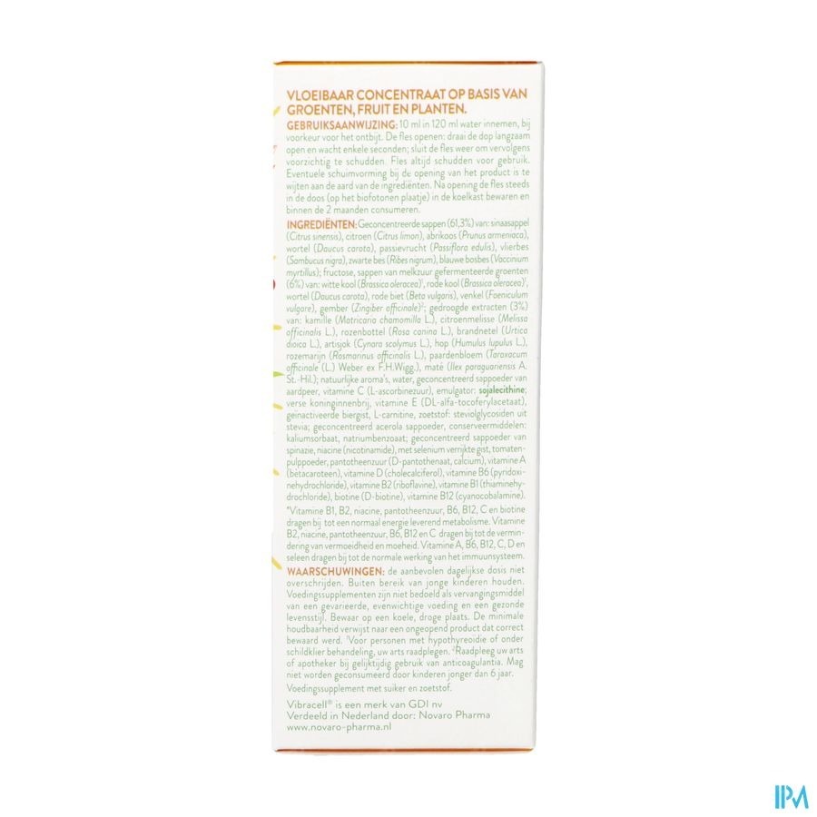 Vibracell Energy&vitality Plant.multiv.15x10ml Nf