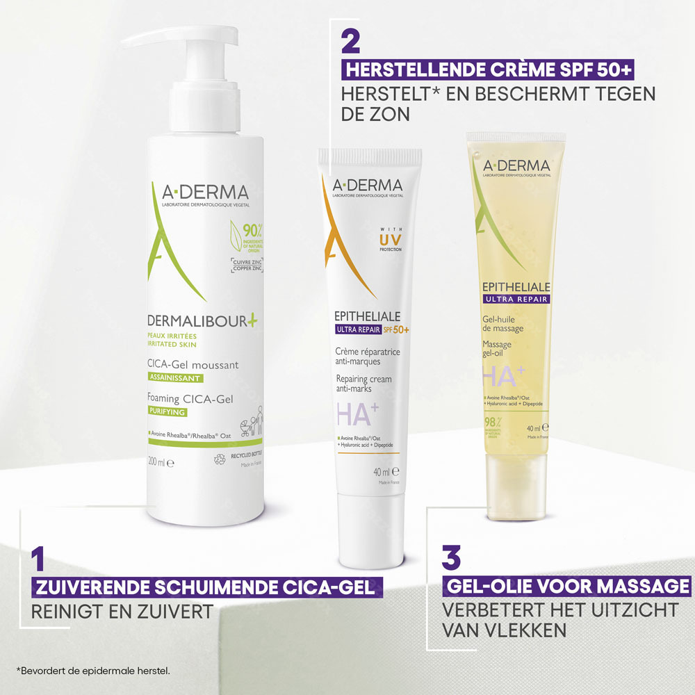 Aderma Epitheliale Creme SPF50+ Anti-vlekken 40ml