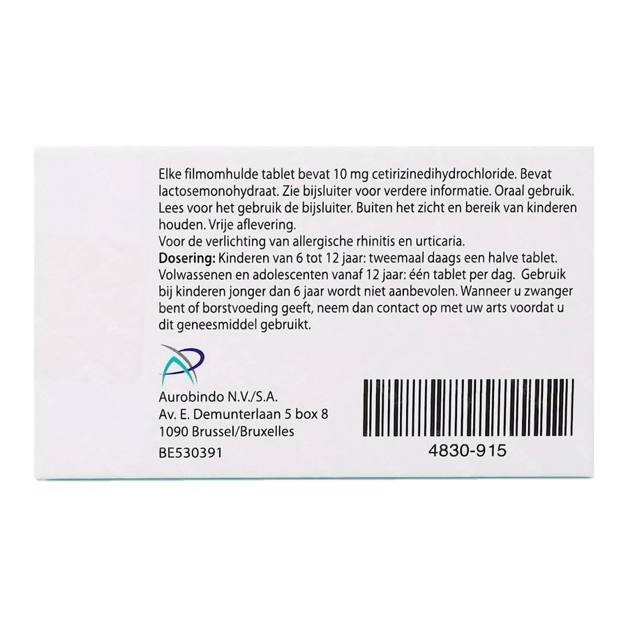Aurobindo Ceterizin 10mg 10 Tabletten