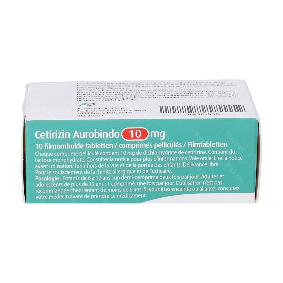 Aurobindo Ceterizin 10mg 10 Tabletten